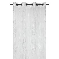 Stof dieninė užuolaida Silver, 135x240 cm, balta/sidabrinė