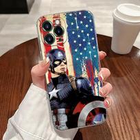 Marvel Kapitono Amerikos Skydas Skaidrus Telefono dėklas iPhone 17 Pro Max 17E 11 12 13 14 15 16 Pro Max Plus 17 Air 16E 7 Dangtelis iPhone 15 Plus