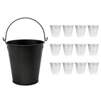 Multipurpose Grease Management Set Oil Catcher Bucket With 20 Foil Liners For Outdoor Cooking And Grilling Accessories 1 black