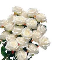 12Pcs Artificial Rose Flowers Realistic Looking Vibrant Color Non-Fading Faux Roses Bouquet Wedding Decorations beige