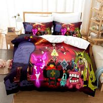 Gravity Falls 3D Printed Duvet Case Pillowcase Bill Cipher Bedding Set Twin Full Queen King Size for Bedroom Decor 140*200cm/55x79in Single/Twin 3pcs
