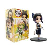 8Pcs Anime Demon Slayer Figure Doll Toy Nezuko Tanjirou Zenitsu Inosuke Kyoujurou Shinobu Giyuu Q Version Model Toy Kids Gifts beige