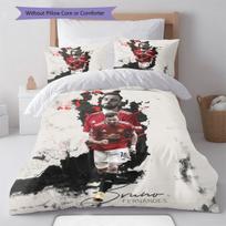 Bruno Fernandes Pattern Bedding Home Decoration Birthday Gift ( 1 duvet cover + 2 pillowcase, without core),fan merchandise. 135x200cm gray