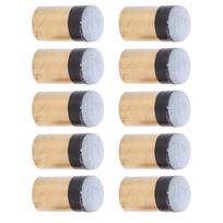 10 vnt. Biliardo Snukerio Pulas Kių Lazdos Antgalių Atsarginių Dalių Užsukami Variniai PU Oda(11 mm ) beige