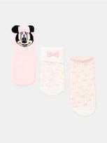 Sinsay - Kojinės su dekoratyvinėmis aplikacijomis, 3 porų pakuotė Minnie Mouse - multicolor