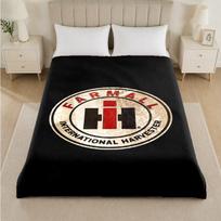Case IH Print Flannel Blanket Cozy Warm Plush Throw Blanket For Bed Sofa Couch Indoor Household Use 150x180cm