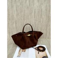 Vintage Matte Leather Tote Bag With Snap Waterdrop Shape Large Capacity Commuter Handbag Women Top Length 49cm, Bottom Length 20cm x Height 20cm gray