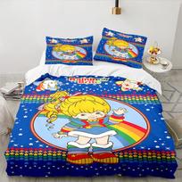 Rainbow Adventure Bedding Set 3pcs, High Quality Bedding Set Including 1pc Duvet Cover And 2pcs Pillowcases for Bedroom, Dormitory Gift 180cmx210cm blue