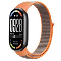 Nylon Strap for Xiaomi mi band 10 Breathable Bracelet Loop Watchbands Correa for Xiaomi Mi Band 10 9 8 NFC Replaceable Accessory For Mi Band 9 oranžinė