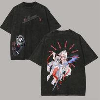 Zenless Zone Zero Anime Gerbėjo skalbiami marškinėliai Visų sezonų drabužiai Asmenybė Drabužiai Dideli dydžiai Unisex aukštos kokybės karštas produktas XL gray