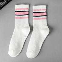 Unisex vyriškos moteriškos kojinės Kasdieninės mados dryžuotos aukštos kokybės medvilninės kojinės moteriškos minkštos kvėpuojančios Harajuku gatvės aprangos baltos kojinės gray