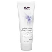 NOW maistas, tirpalai, gliukozaminas, MSM ir arnika, liposominis losjonas, 8 fl uncijos (237 ml) white