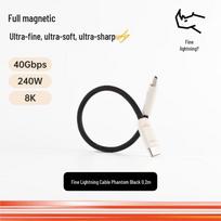 CANDYSIGN USB4 Thunderbolt Compatible 240W Fast Charging Type-C Cable white