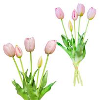 Light pink tulips - rubber bouquet with tulips 39 cm real touch color 1