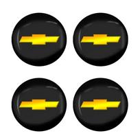 4 vnt. 56 mm automobilio ratų centriniai lipdukai Chevrolet Silverado Impala Malibu Equinox Cruze Camaro Cavalier Blazer black