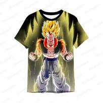 Marškinėliai Vyriški Vaikų Viršutiniai Drabužiai Dragon Ball Nauji Marškiniai Mada Vasara Hip Hop Drabužiai Streetwear Goku Trumpomis Rankovėmis Y2k 3XL black