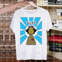 Gorillaz Rock Modern Music Graffiti T Shirt Men Retro Washed Tops Tees Harajuku Tshirt Streetwear Hip Hop Male T-shirts L blue