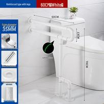 Stainless Steel Anti-Slip Folding Grab Bar for Bathroom - Ideal for Elderly & Disabled white