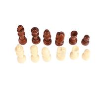 Folding Wooden Chess Professional Handcrafted Educational Chess with Folding Board for Indoor and Outdoor beige