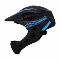 Children's Full Face Helmet With Light Youngster Versatile Net for Young Children, Balance Black Blue black