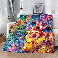 3D Spausdinimas Pokemon Anime Mielas Animacinis Pledas Purus Vaikams ir Suaugusiems Sofa Pliaušas Lovatiesė Mesti Pietų Pledas Sofai Lovai 30x40in