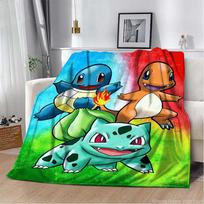 3D Spausdinimas Pokemon Anime Mielas Animacinis Pledas Purus Vaikams ir Suaugusiems Sofa Pliaušas Lovatiesė Mesti Pietų Pledas Sofai Lovai 40x50in