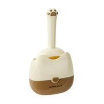 Wall Mounted Cat Litter Scooper Coarse/Fine Gap Plastic Pet Sand Sifter with Sand Filter Bin Pet Cat Shovel For Litter Box geltona