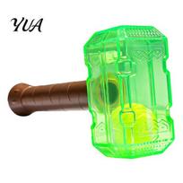 Durable Rubber Chew Toys Interactive Squeaky Hammer Dog Toy with Built-in Tennis Ball for Medium And Large Dogs, Fetching Sound Making Puppy Toys, žalia