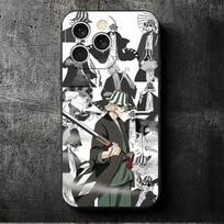 Bleach Anime Ichigo Kenpachi Minkštas telefono dėklas, skirtas iPhone 16 16E 17 Air 15 Pro Max 14 Plus 13 Mini 11 12 7 Juodas dangtelis, galinis korpusas iPhone 17 Pro