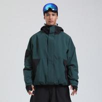 Outdoor Baggy Ski Jacket for Men and Women Snowboard Coat Warm Insulation Sports Skiing Jackets Unisex Windproof Waterproof Snow Jackets with Hood XL black
