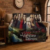 The Vampire Diaries Damon Salvatore Flannel Blanket Soft Warm Throw Blanket for Bedroom Living Room Bed Travel Camping Picnic 75x90cm brown