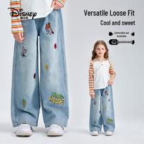 Disney Girls' Zootopia Straight Wide-Leg Jeans 120