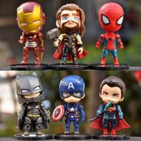 Marvel Keršytojų Veiksmo Figūrėlės Slepiančioje Dėžutėje, Betmenas Geležinis Žmogus Žmogus-Voras Kapitonas Amerika Žaislai, Kolekcionuojami Modeliai Arnaments Vaikams & Gerbėjams 10cm gray