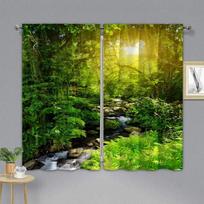 Set Of 2 Hippie Window Curtains Life Tree Room Decor Bedroom Living Dorm Soft Stylish Home Boho Made Polyester Sitting Treatment W100*H130(CM)-Grommet top&2PCS brown