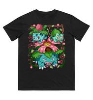 Pokmon Bulbasaur Evolution Printed Tshirt Unisexs And Womens Tshirt Unisexs Top Harajuku Tshirt 2026 Summer New Tee Streetwear M blue