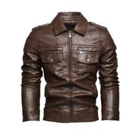Vyriška odinė striukė atlapais, šilta motociklininko striukė, vyriškas paltas XXXXXL black