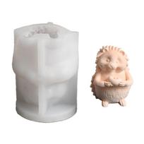DIY Home Decors And Creative Crafts Mols Portable Silicone Mold For Crafting Detailed Hedgehog Candle Display And Gifts 1 white