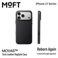 Moft Strong Magnetic Pure Color Leather Phone Case iPhone 17 Pro Max gray