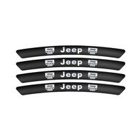 4Pcs Aluminum Car Wheel Rim Sticker Accessories For Jeep Wrangler Grand Cherokee Avenger Compass Wagoneer Patriot Willys Liberty black