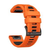 Silicone 22mm 26mm Quickfit Strap For Garmin Watch Fenix 8 51 47mm 8PRO E 7X 7 Pro 6X 6 Pro 5X 5 Plus Enduro 3 2 Strap Bracelet QuickFit 22mm orange