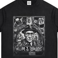 Beatnik William S. Burroughs Graphic Tee | Dark Academia Literary Collage Shirt 130 gray