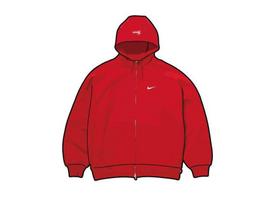 Supreme Nike Zip Up Hooded Sweatshirt Red 2XL red