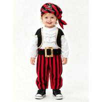 Umorden Pirate Captain Costume for Baby Boy Toddler Halloween Christmas Birthday Party Cosplay Fancy Dress 80 (6-9M) raudona