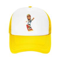 Unisex Subway Surfers Game Trucker Cap Casual Mesh Baseball Caps Snapback Caps  Hats Trucker Hat Adjustable Golf Hats Summer as shown white