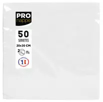 PROnappe Popierinės servetėlės Baltos 2-Ply 20 x 20 cm 50 vnt.
