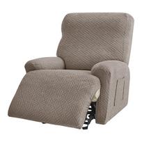 4pcs/set Stretch Split Recliner Sofa Cover Armchair Slipcover Jacquard Anti-dirty Reclining Couch Covers for Living Room gray