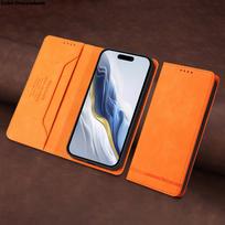Luxury Leather Flip Phone Case on For Vivo V60 V50 V40 Lite V50E V30E V40 V30 Pro V40 V30 SE Wallet Magnetic Bracket Cover Coque For Vivo V30 SE oranžinė