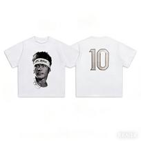 Naujas vasaros stilius #Neymar# Futbolo Sportinis Laisvalaikio Patogus Kasdienis Gatvės Mados Unisex Kvėpuojantis Trumpomis Rankovėmis Marškinėliai Viršus S black