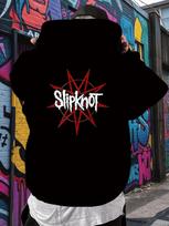 SLIPKNOT Band Pattern hoodie M blue