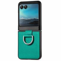 Skirta Motorola Razr 70 60 50 40 Ultra 5G sulankstomas galinis dėklas su žiedu, buferiu, Capa Moto Razr 70 Plus dėklas, Razr+ 60 Ultra smūgiams atsparus dangtelis Razr 70 žalia